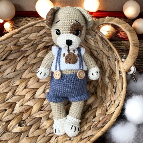 Pixel – horgolt kutyus (30 cm)